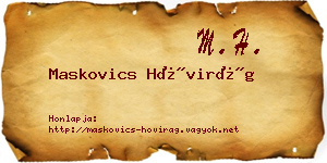 Maskovics Hóvirág névjegykártya